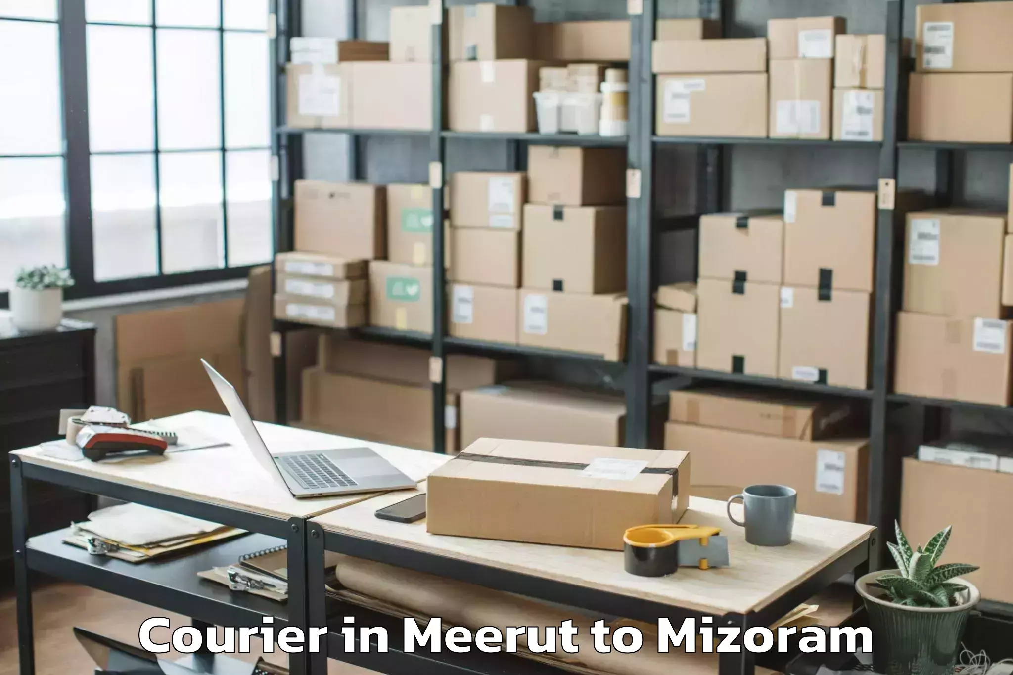 Easy Meerut to Serchhip Courier Booking